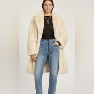 Denim Forum The Just Peachy Straight Highrise Blue Jeans Size 28 Cotton